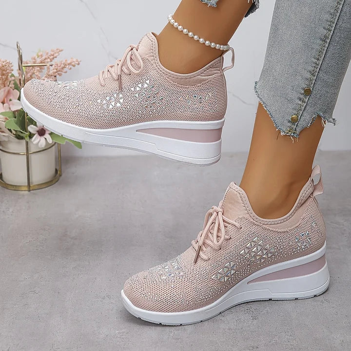 Giselle – Orthopedic Sneakers with Shiny Crystals