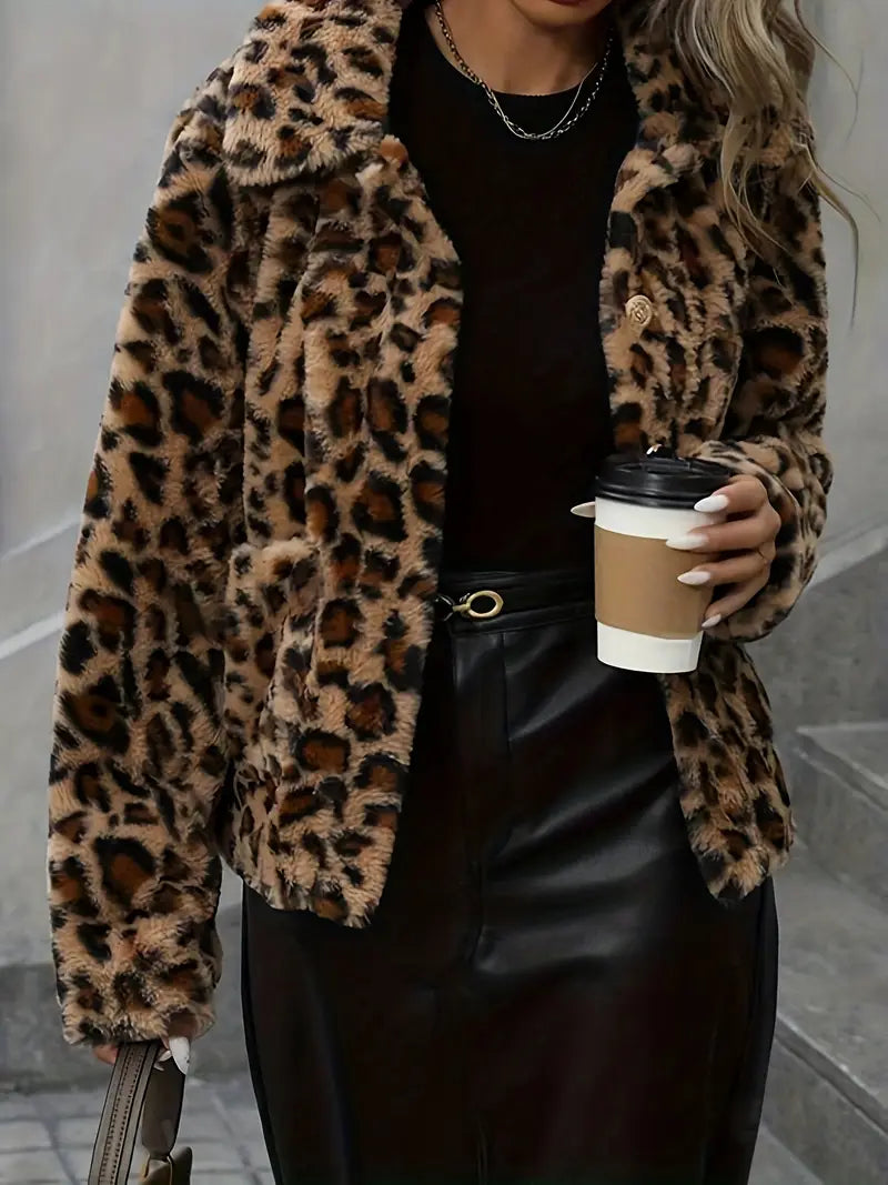 Sandra | Leopard Print Jacket with Collar