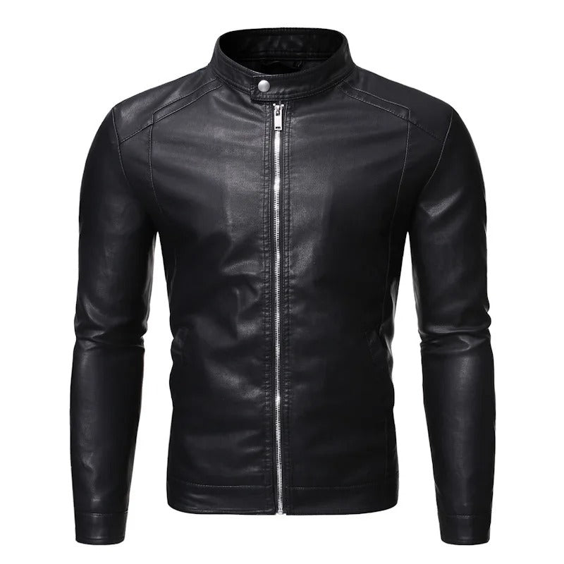 Quirien – Classic Leather Zip Jacket