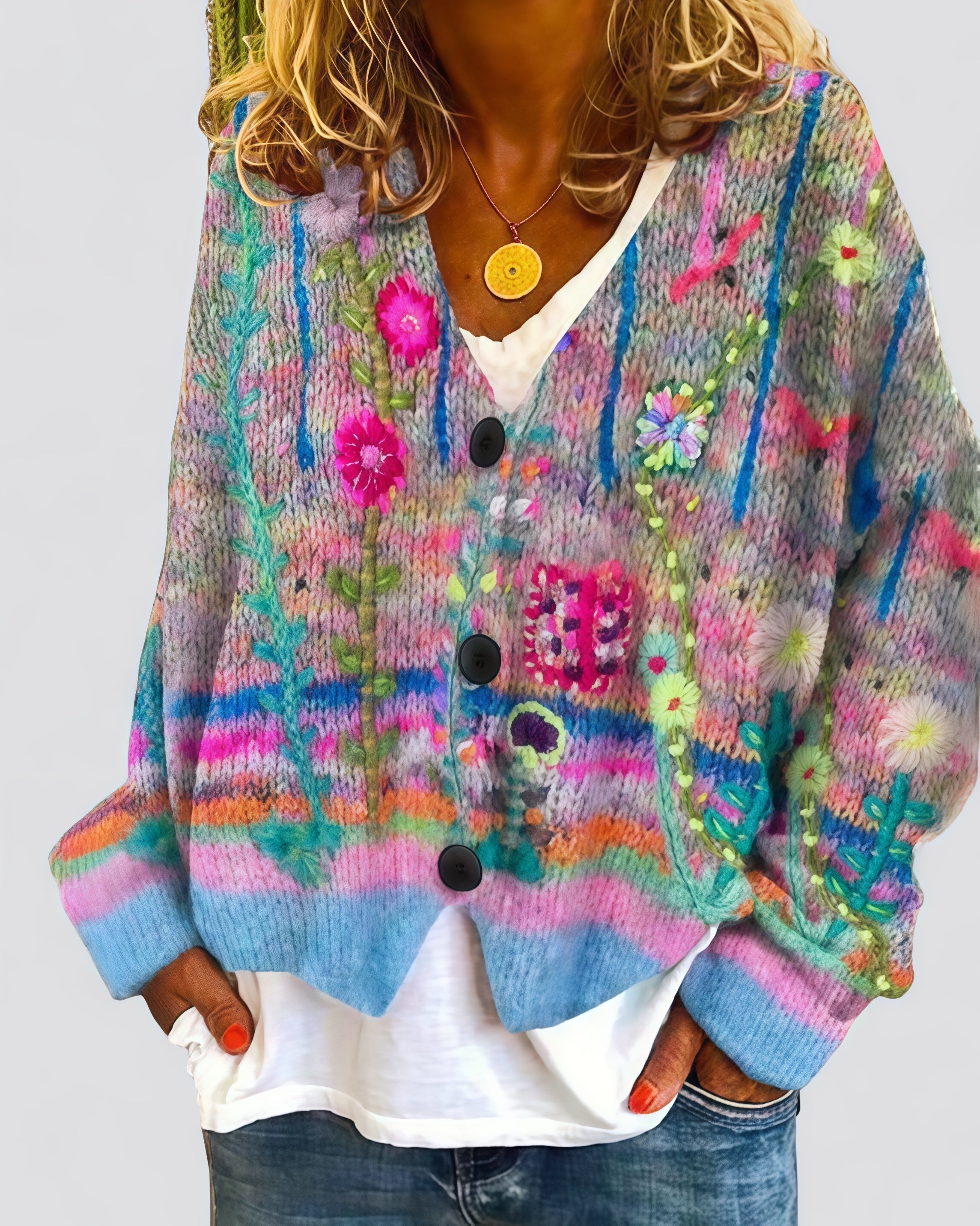 Callie | Elegant Floral Cardigan