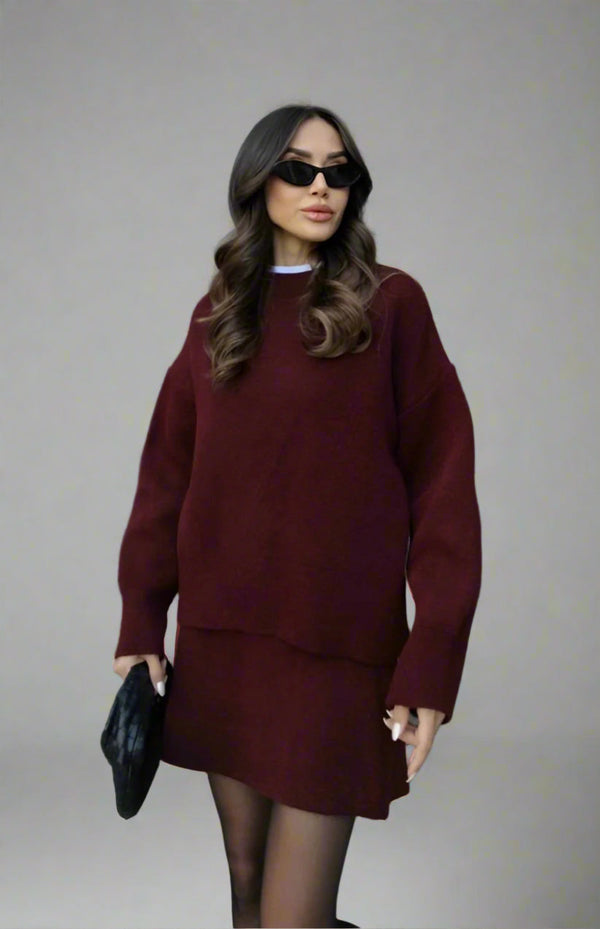 Klaurina – Fashionable Sweater for Girls with Matching Skirt