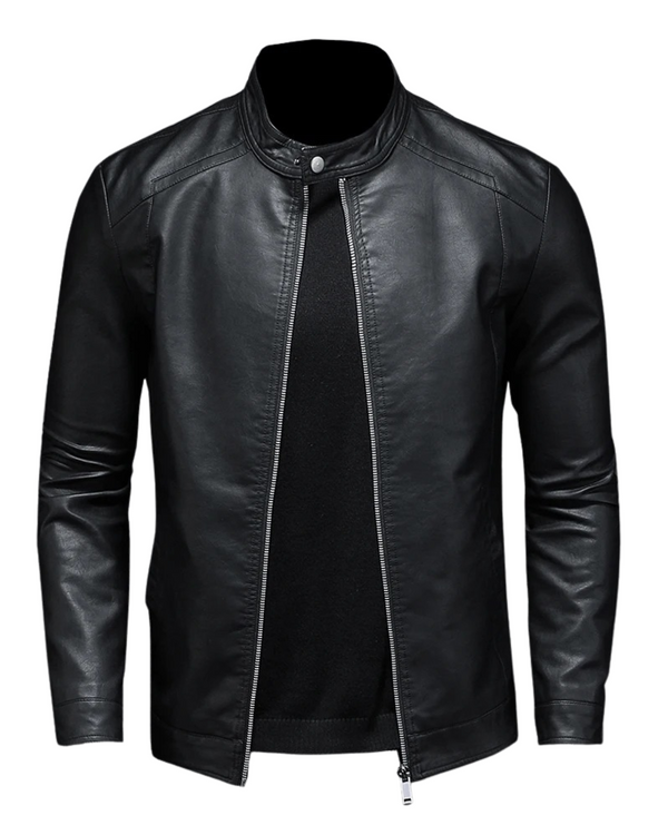 Reyvann – Classic Leather Jacket with Zipper