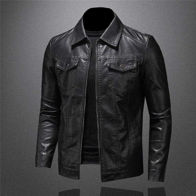 Tyvian – Leather Jacket Lined with Fleece